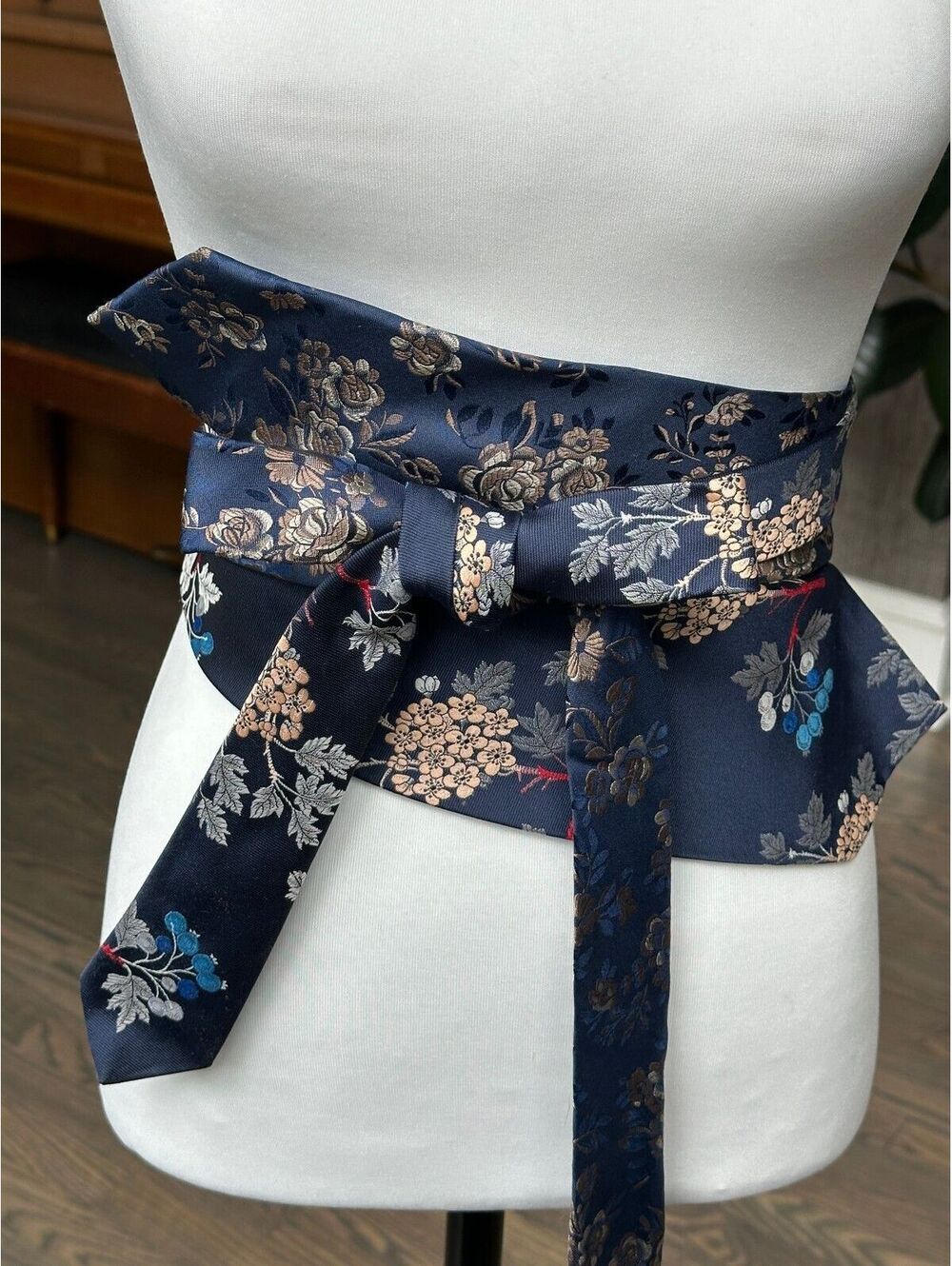 Upcycled Necktie Obi Belt | Handmade Men’s Tie Waist Belt | One-of-a-Kind | OS
